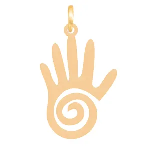 آویز گردنبند طلا 18 عیار زنانه باراد زر مدل دست BZ165