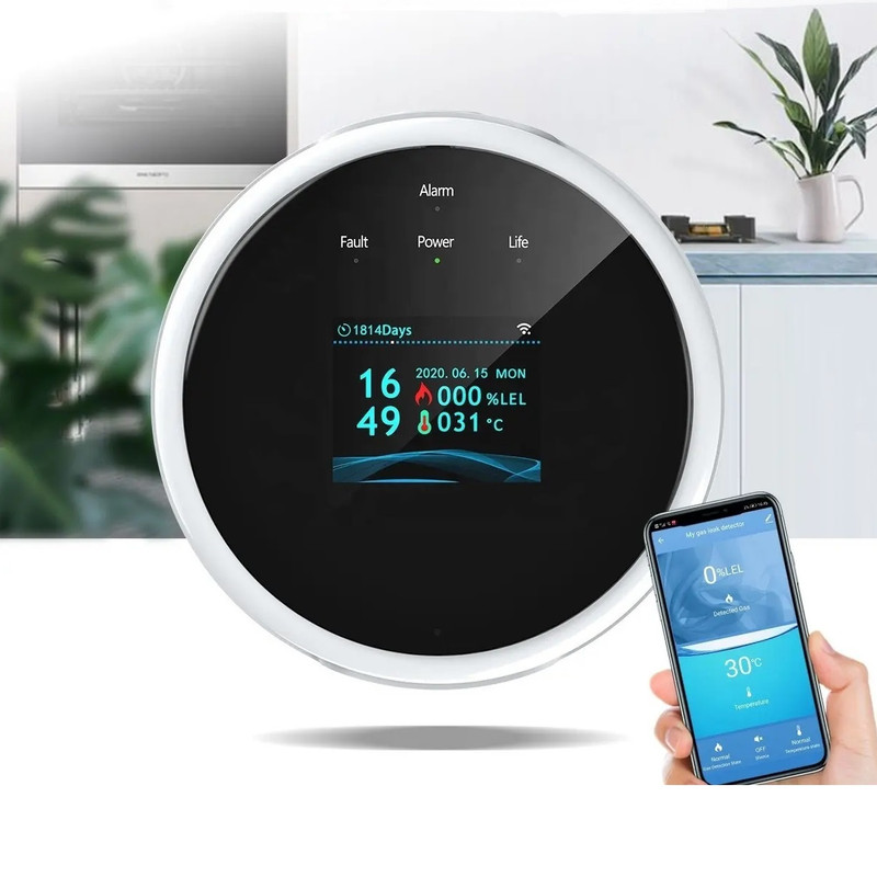 سنسور نشت گاز هوشمند مدل WIFI-LCD