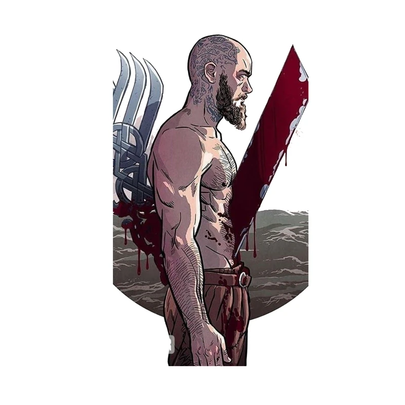  استیکر لپ تاپ و موبایل مدل سریال طرح وایکینگ ها رگنار Vikings Ragnar کد 3555