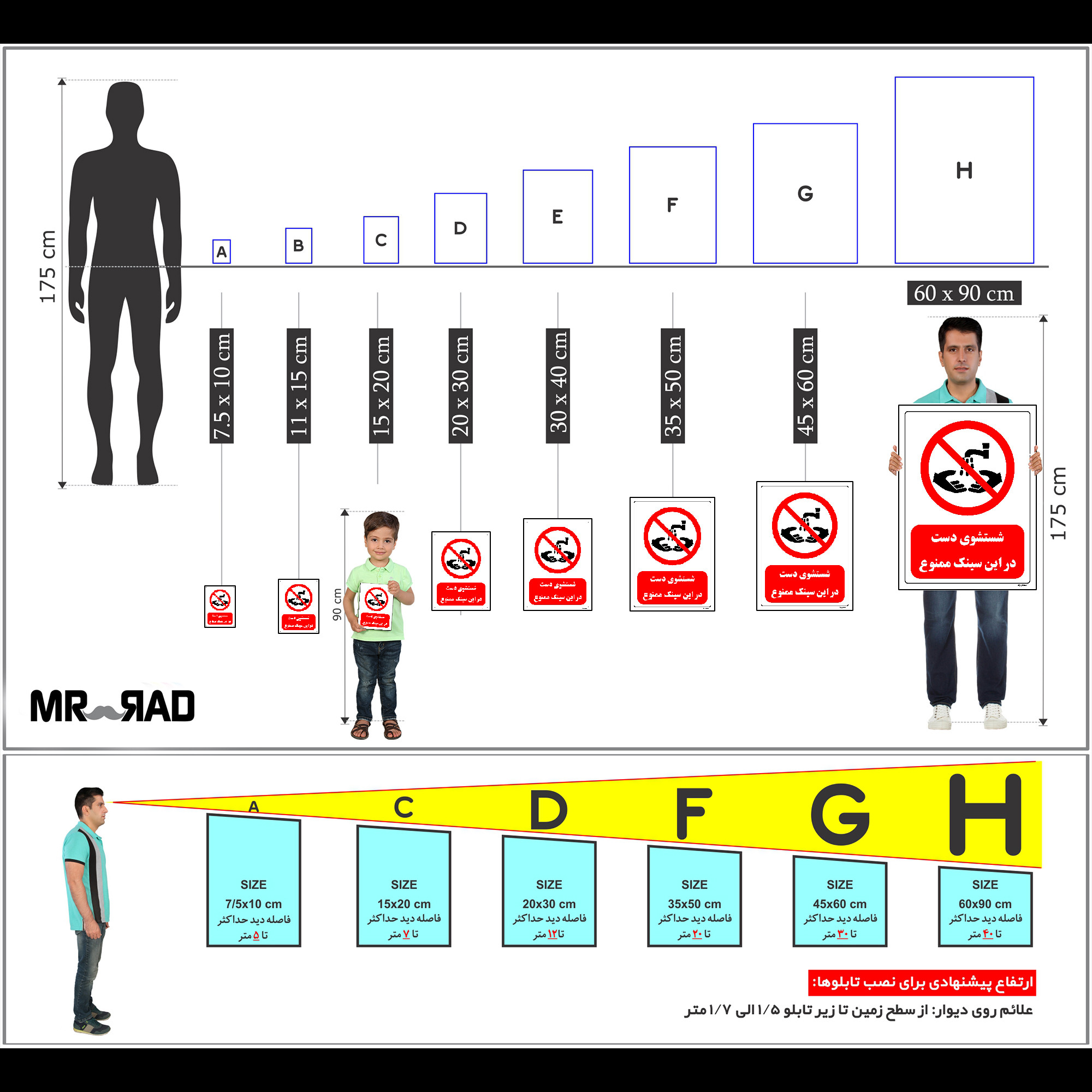 برچسب ایمنی مستر راد طرح شستشوی دست در این سینک ممنوع مدل HSE-OSHA-0370