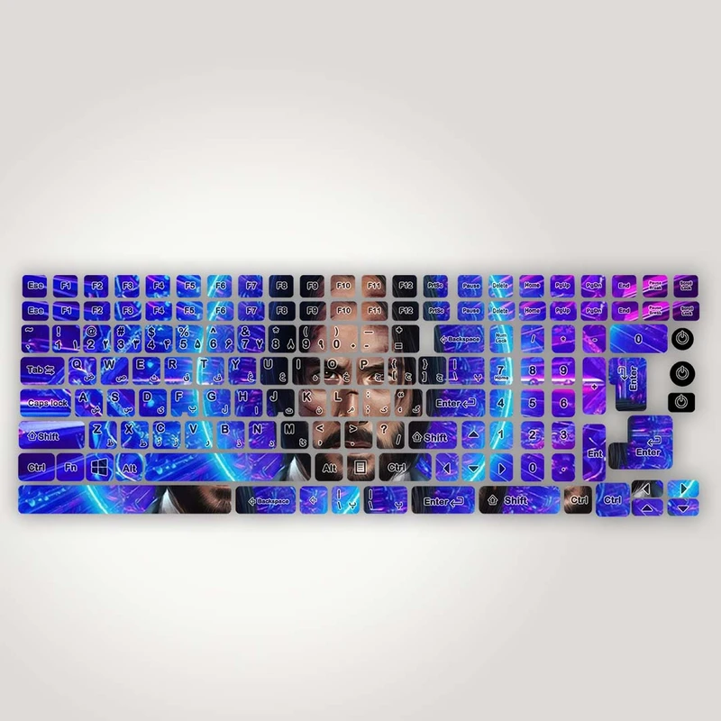 برچسب حروف فارسی کیبورد مدل john wick کد K-341 