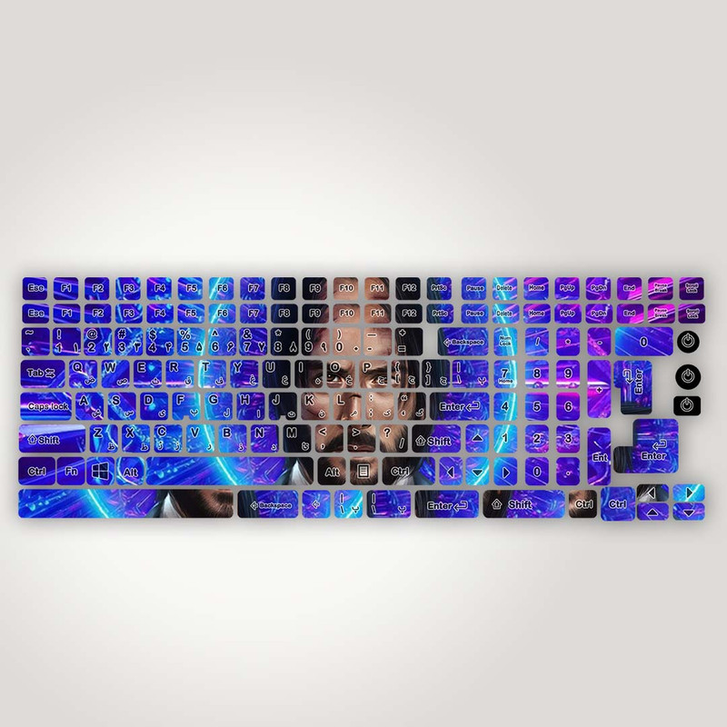برچسب حروف فارسی کیبورد مدل john wick کد K-341 