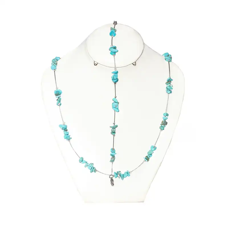 نیم ست زنانه مدل سنگ فیروزه