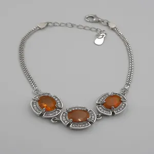 دستبند نقره زنانه کد 2619