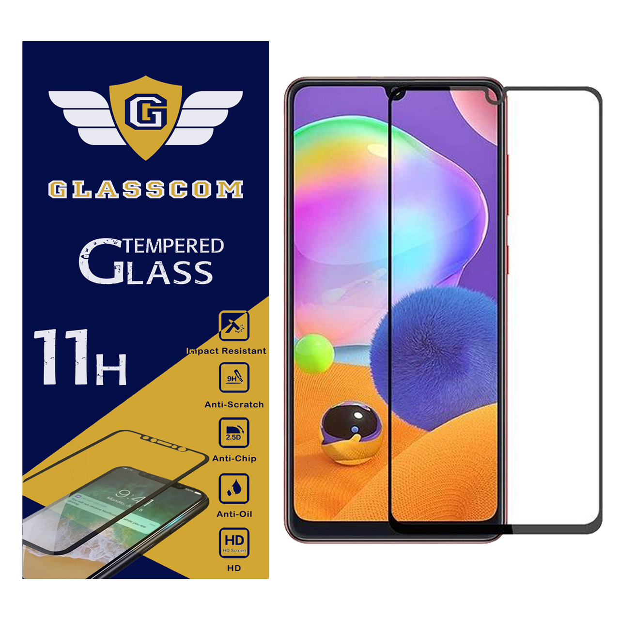 محافظ صفحه نمایش گلس کام مدل GC-A31 مناسب برای گوشی موبایل سامسونگ Galaxy A31