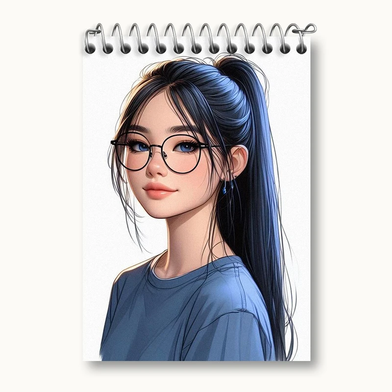 دفتر یادداشت 50 برگ خندالو طرح دخترانه کد N2038