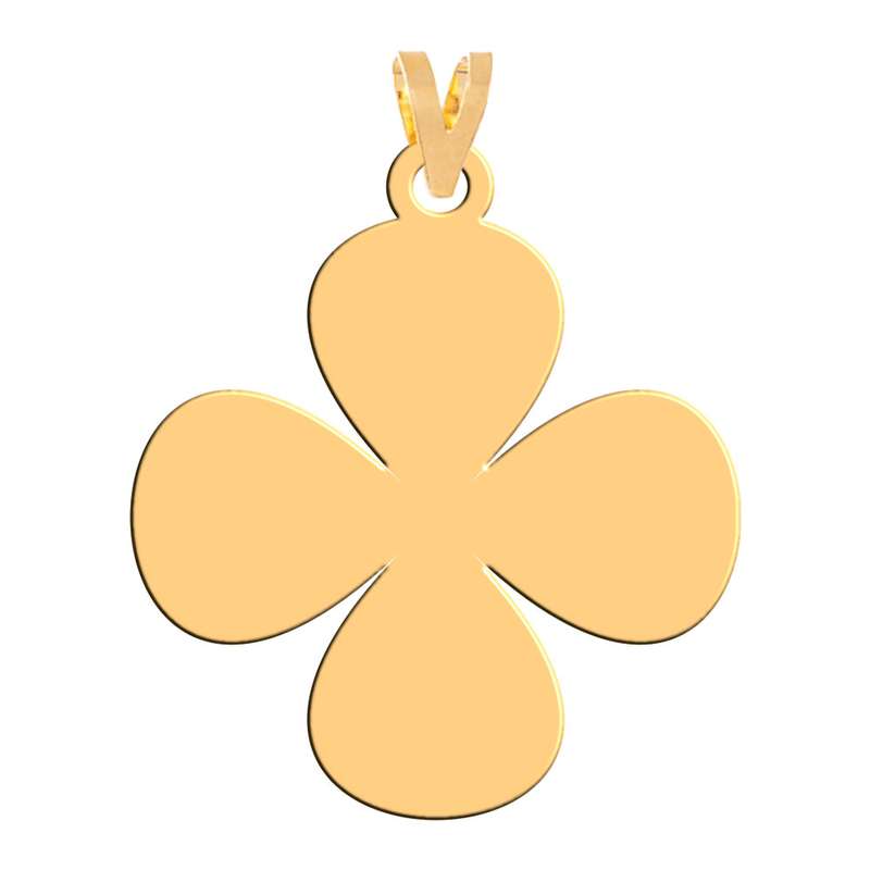 آویز گردنبند طلا 18 عیار زنانه فرشته مدل گل WNL-000285