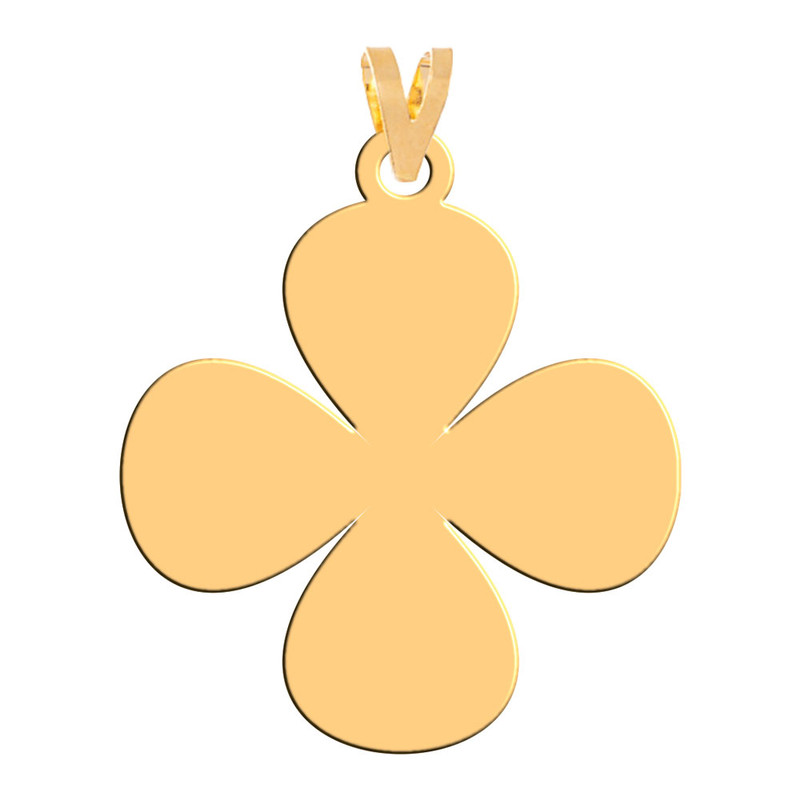 آویز گردنبند طلا 18 عیار زنانه فرشته مدل گل WNL-000285