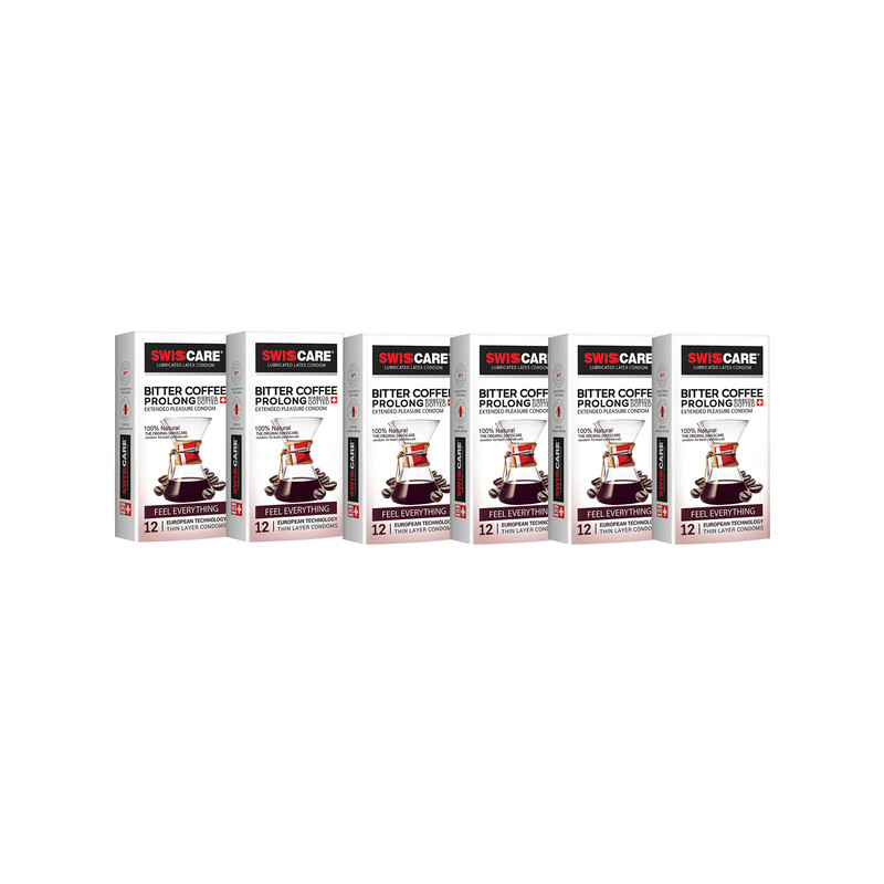 کاندوم سوئیس کر مدل Bitter Coffee prolong مجموعه 6 عددی کاندوم سوئیس کر مدل Bitter Coffee prolong مجموعه 6 عددی