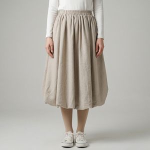 دامن زنانه چین‌دار سیلک هیبا استایل مدل 22040