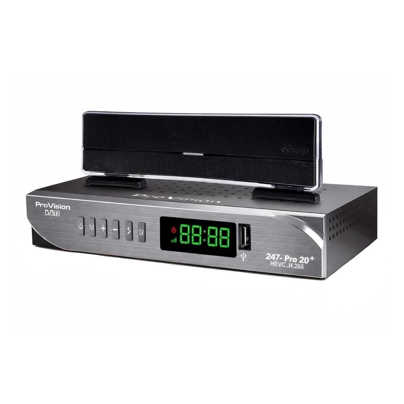 گیرنده دیجیتال پروویژن مدل 247-pro به همراه آنتن رومیزی سیما باخ