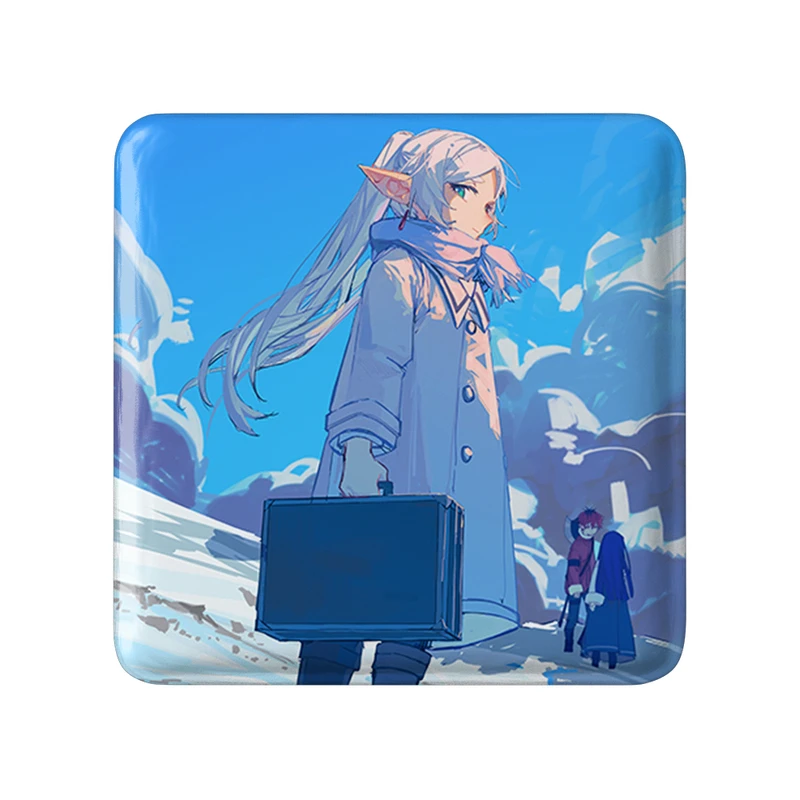 مگنت خندالو طرح انیمه فریرن (Frieren) مدل مربعی کد 33933