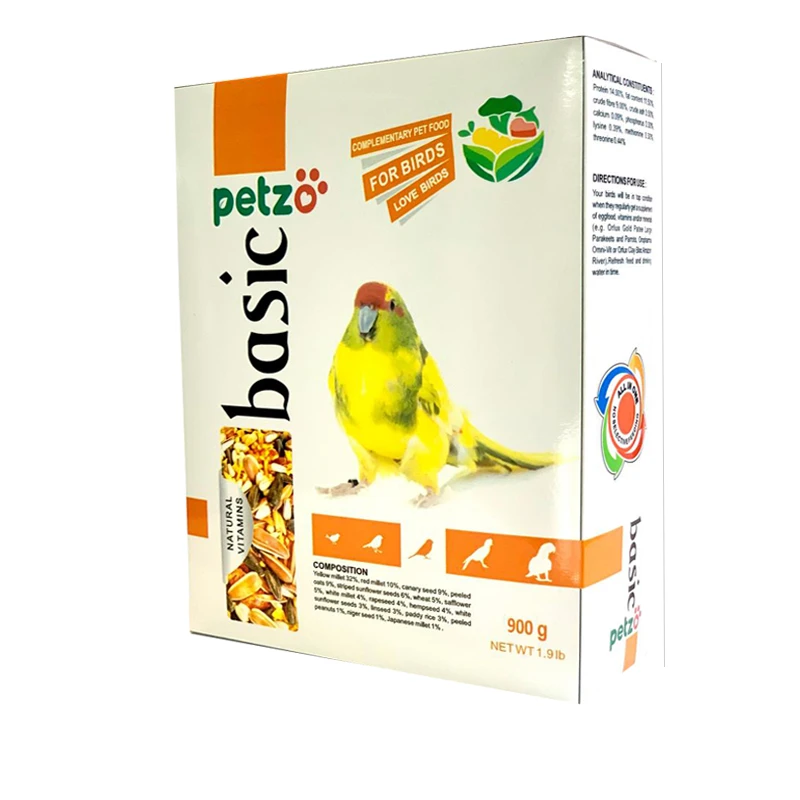 غذای طوطی برزیلی پتزو مدل love.b وزن 900 گرم