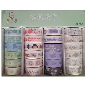 چسب کاغذی مدل واشی کد W21 عرض 1.5 سانتی متر بسته 24 عددی