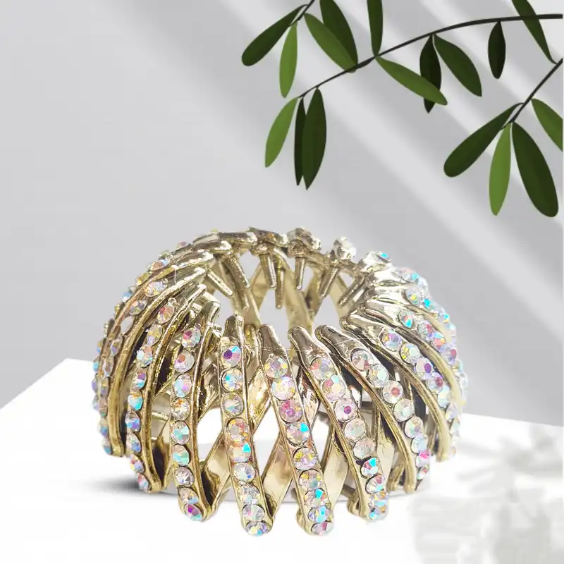 کلیپس مو مدل گوجه ای نگین دار سامورایی جادویی