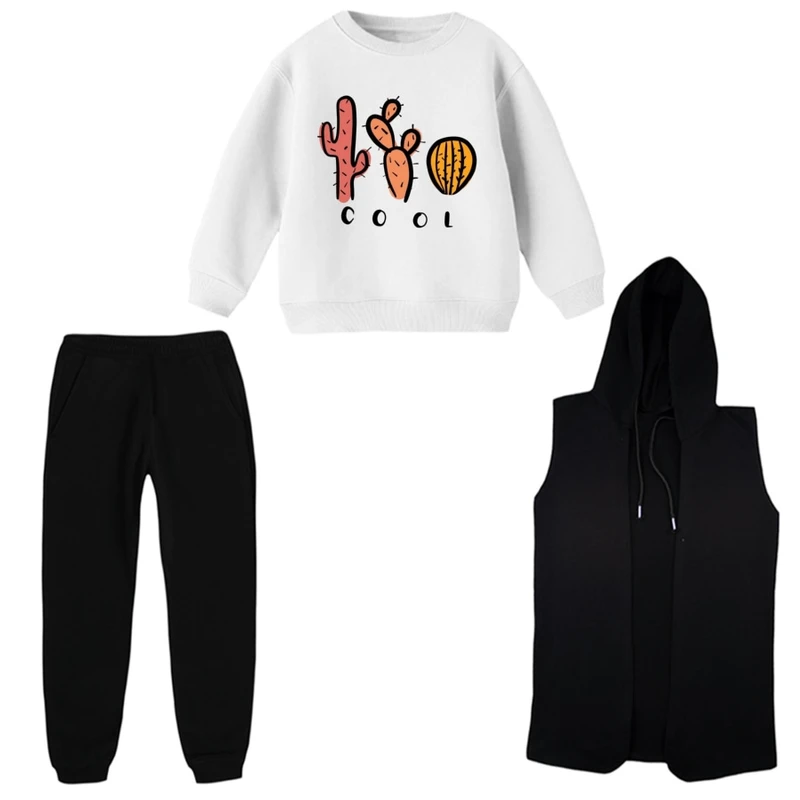 ست 3 تکه لباس راحتی بچگانه مدل کاکتوس ها  