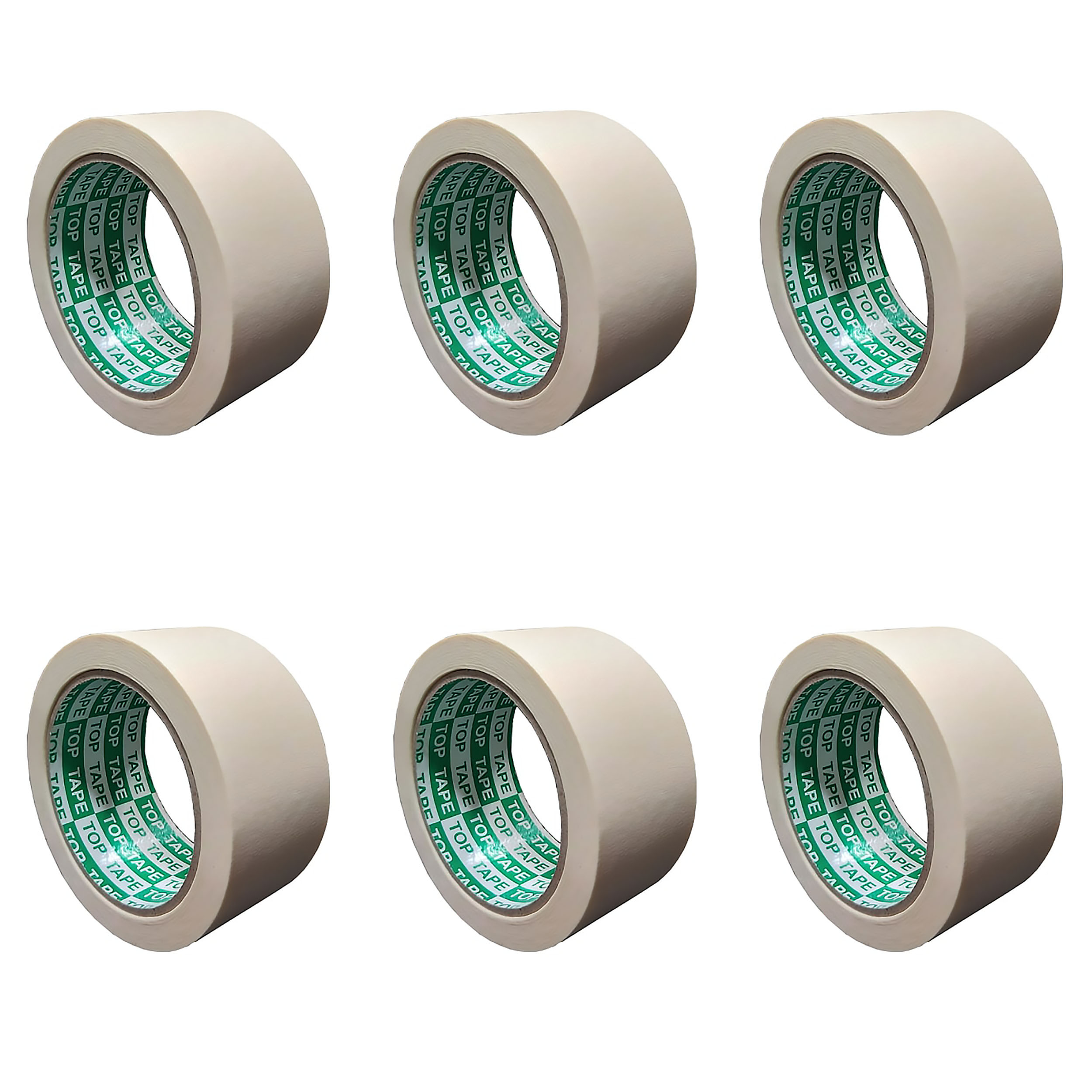 نوار چسب کاغذی تاپ تیپ کد T5 عرض 5 سانتی متر بسته 6 عددی