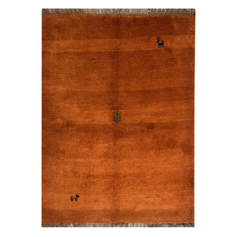  گبه دستبافت قشقایی سه متری کد NKP.RJ0022 زمینه زرد