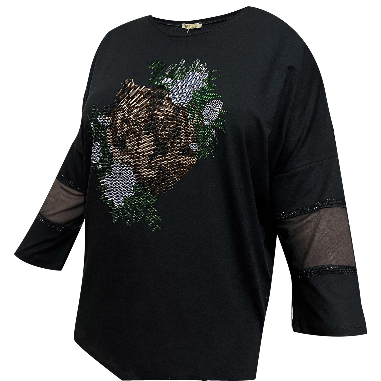 بلوز آستین بلند زنانه ایسکرا مدل گل پلنگی - - 2