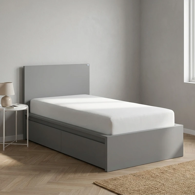 تخت خواب یک نفره اسمردیس مدل R103 - MDF سایز 200*90 سانتی متر