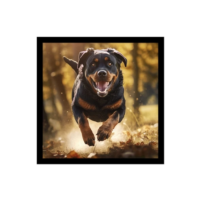 تابلو نوری بکلیت طرح سگ روتوایلر مدل لایت باکس B-MID-20452