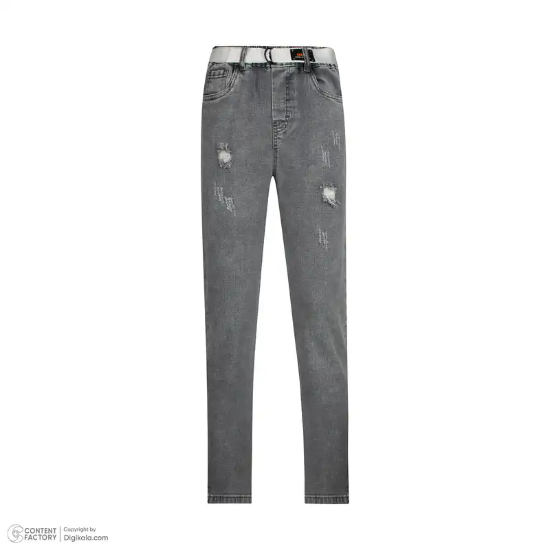 ست کت و شلوار دخترانه تیپ تاپ مدل Sticker رنگ طوسی روشن