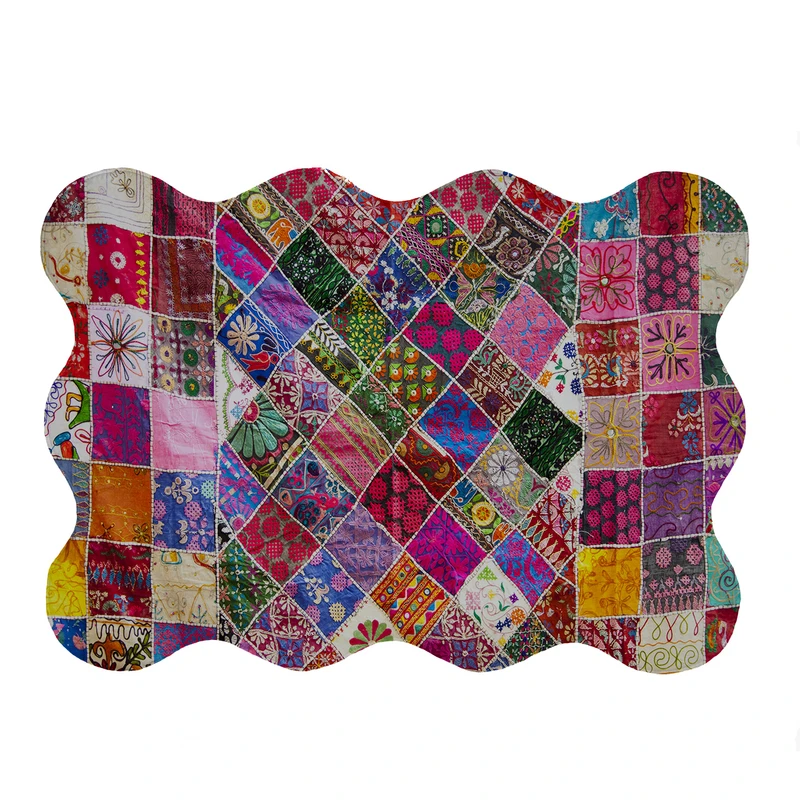 پادری مدل دالبر طرح چهارخونه کد 5215 سایز 80x110 سانتی متر 