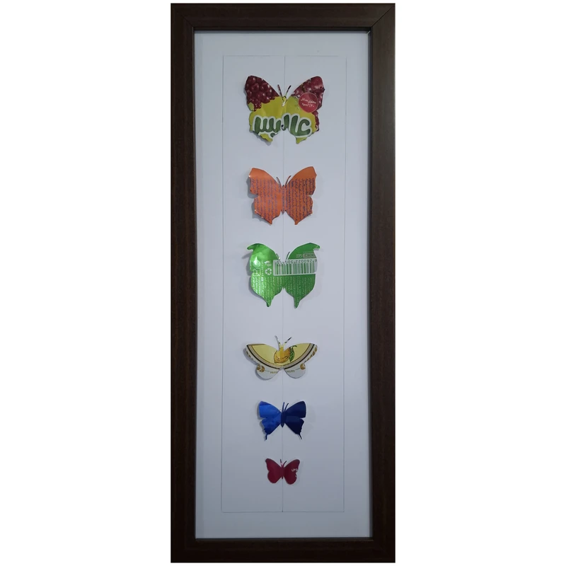  تابلو برجسته مدل پروانه های رنگارنگ پرگل کد 022