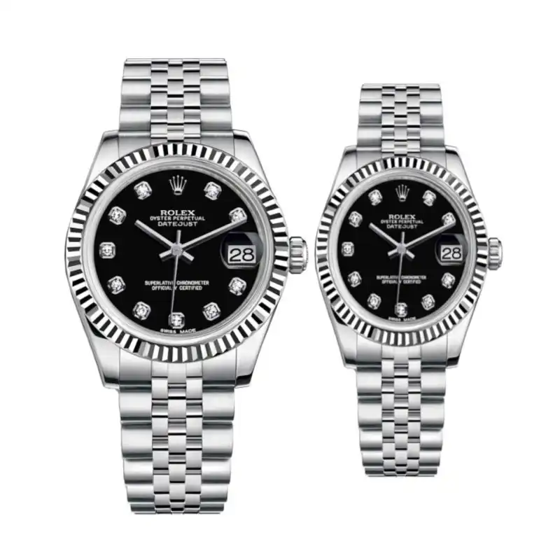 ست ساعت مچی عقربه ای زنانه و مردانه مدل دیت جاست