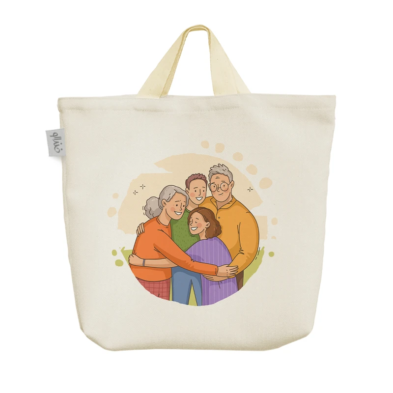 ساک دستی خندالو مدل خانواده Happy Family کد 3311