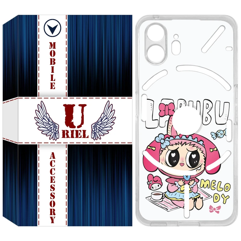 کاور یوریل مدل Clear کد 140 طرح لبوبو Labubu مناسب برای گوشی موبایل ناتینگ فون Nothing Phone 2