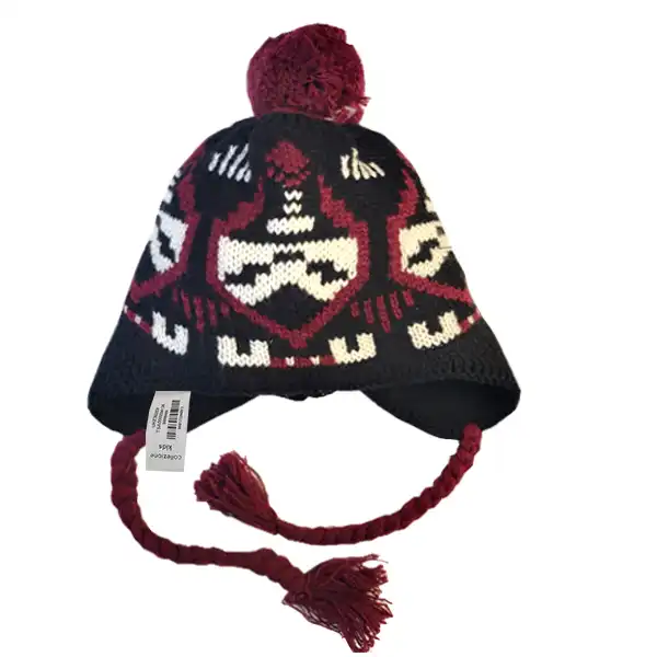 کلاه بافتنی بچگانه کولزیون مدل هندسی کد 605