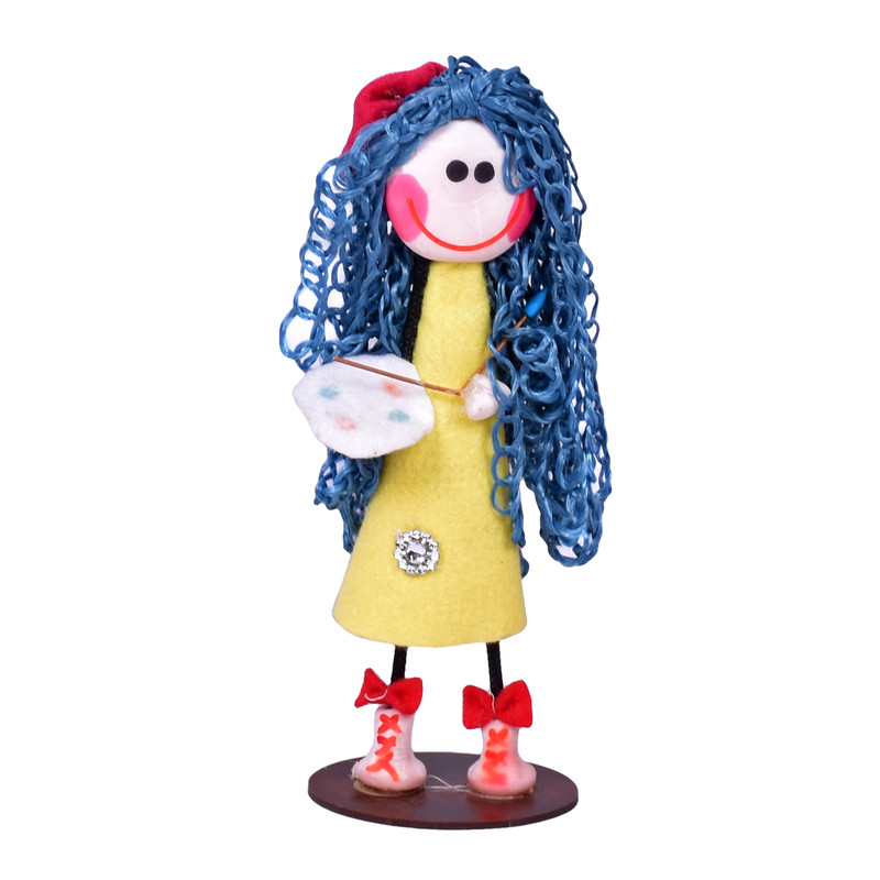 عروسک طرح هلن مدل نقاش کد 07 ارتفاع 22 سانتی متر