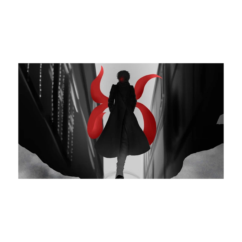 استیکر لپ تاپ و موبایل مدل انیمه طرح توکیو غول کن کانکی Tokyo Ghoul Ken Kaneki کد 2495