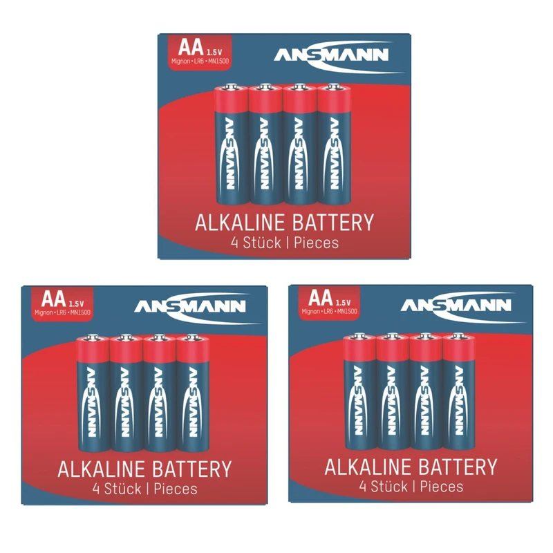 باتری  قلمی آنسمن مدل Alkaline Plus بسته 12 عددی 