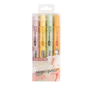 ماژیک علامت گذار مدل فشاری پاستیلی رنگ بسته 4 عددی