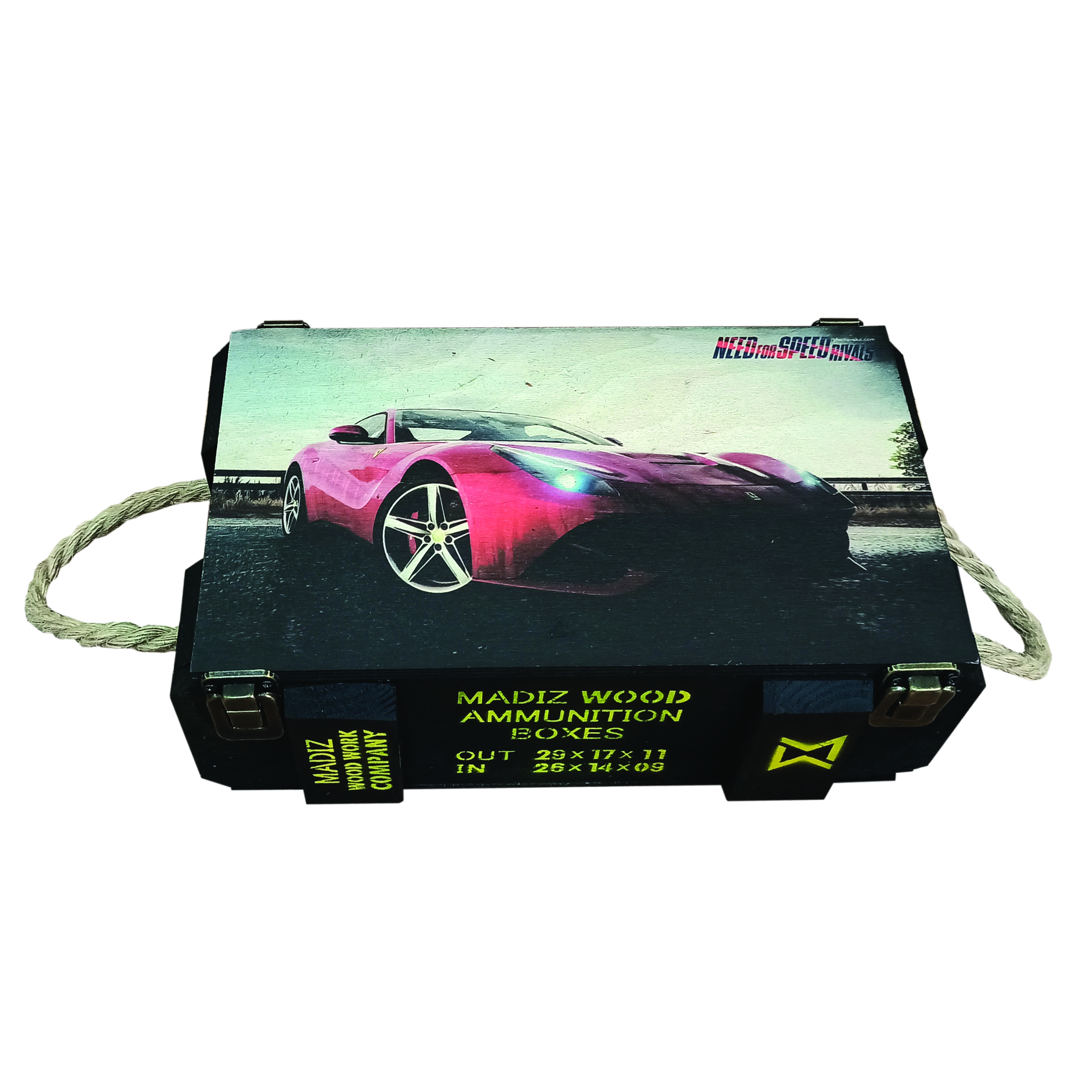 جعبه هدیه طرح nee for speed مدل جعبه مهمات کد 02