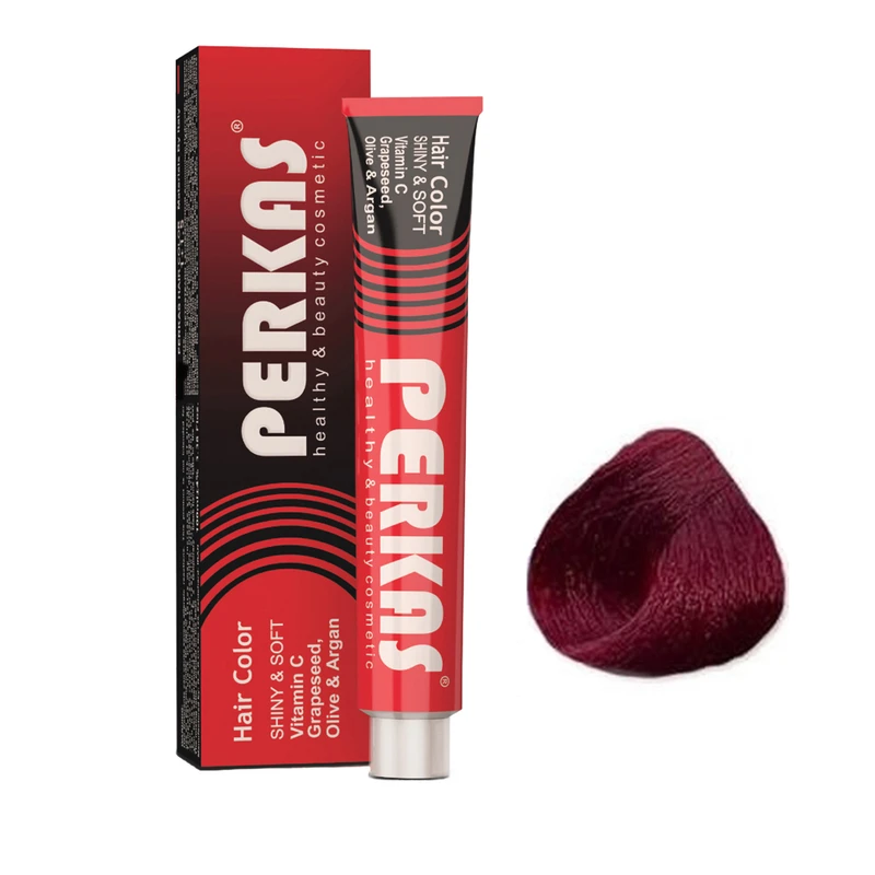 رنگ مو پرکاس شماره F1 حجم 100 میلی‌لیتر رنگ فانتزی آلبالویی