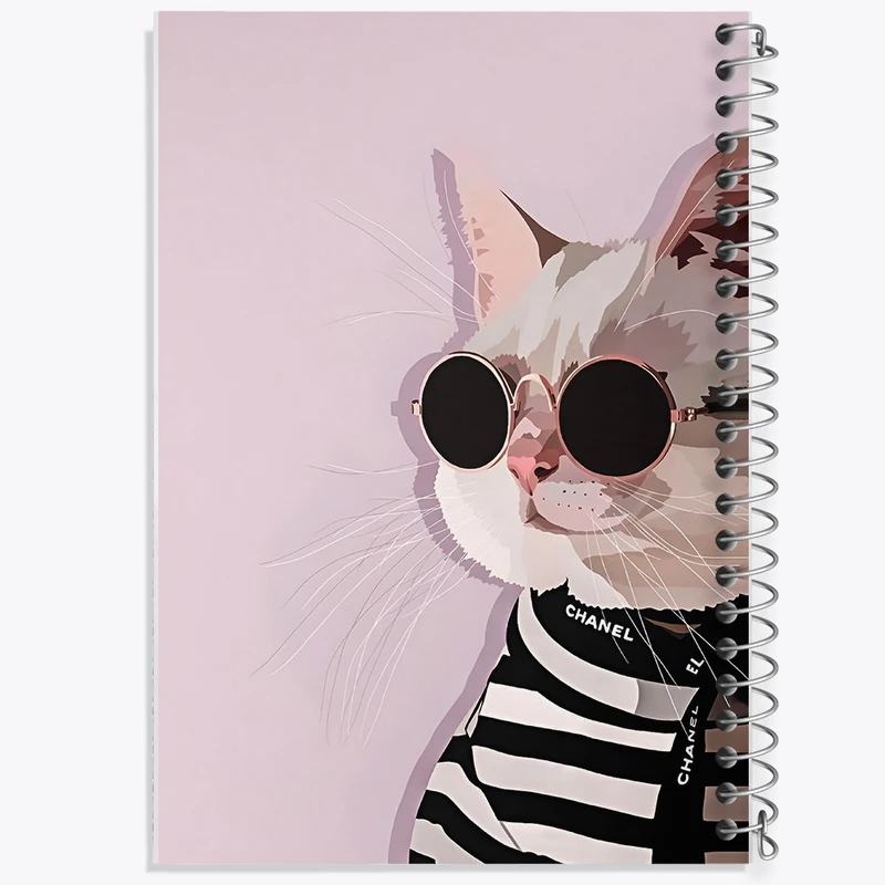 دفتر مشق 100 برگ خندالو طرح گربه بامزه کد N3819