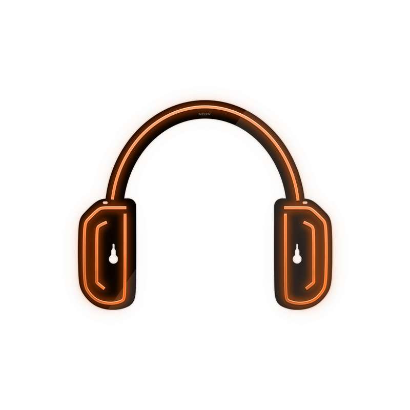 چراغ دیواری نئون دیزاین طرح Headphone-BL_ORG