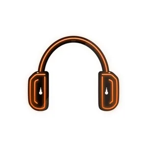 چراغ دیواری نئون دیزاین طرح Headphone-BL_ORG