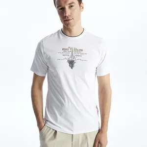 تی‌شرت آستین کوتاه مردانه ال سی وایکیکی مدل ROAD TO SAILING