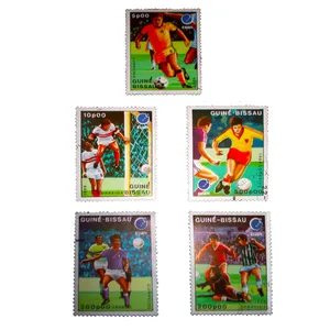 تمبر یادگاری طرح ورزشی مدل فوتبال کد var-909 مجموعه 5 عددی