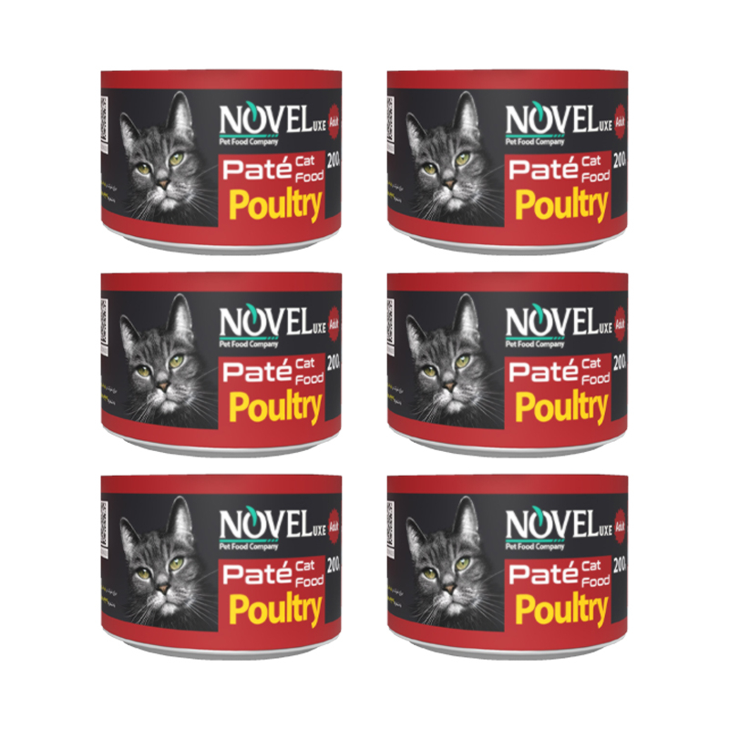 کنسرو گربه نوول لوکس مدل BeefLamb وزن 200 گرم بسته 6 عددی