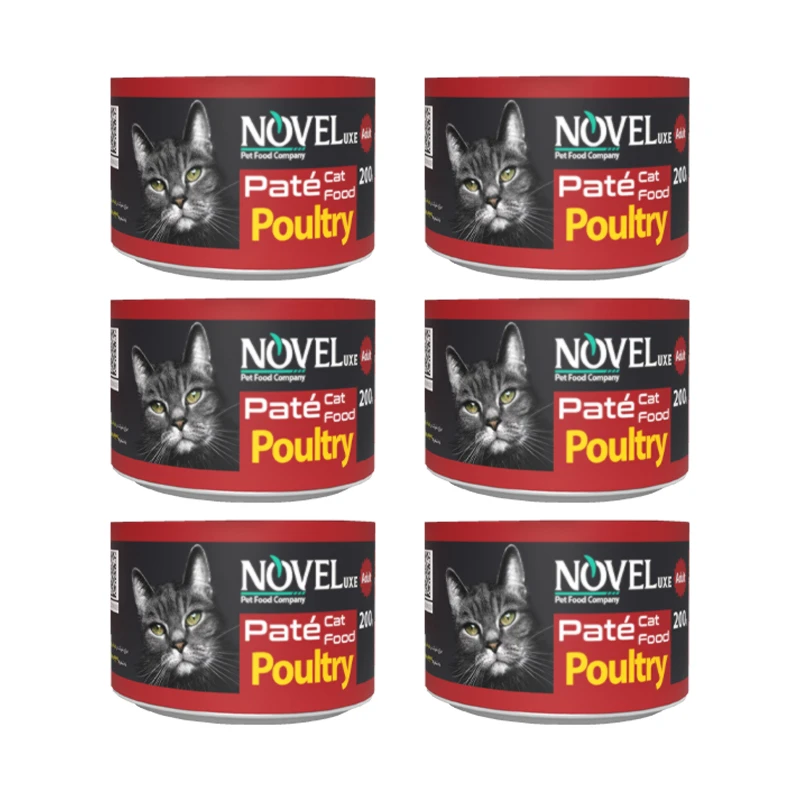 کنسرو گربه نوول لوکس مدل BeefLamb وزن 200 گرم بسته 6 عددی