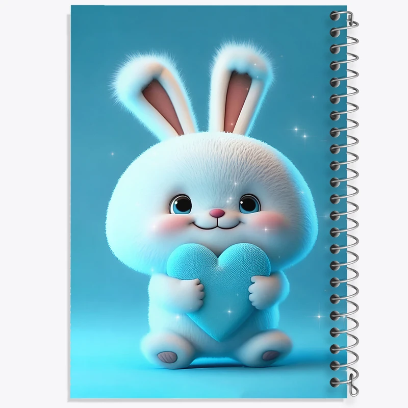 دفتر مشق 100 برگ خندالو طرح خرگوش بامزه کد F5754