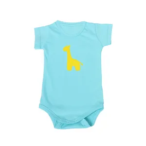 بادی آستین کوتاه نوزادی مدل زرافه کد zarafe-b-2