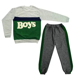 ست سویشرت و شلوار پسرانه مدل Boys رنگ سبز