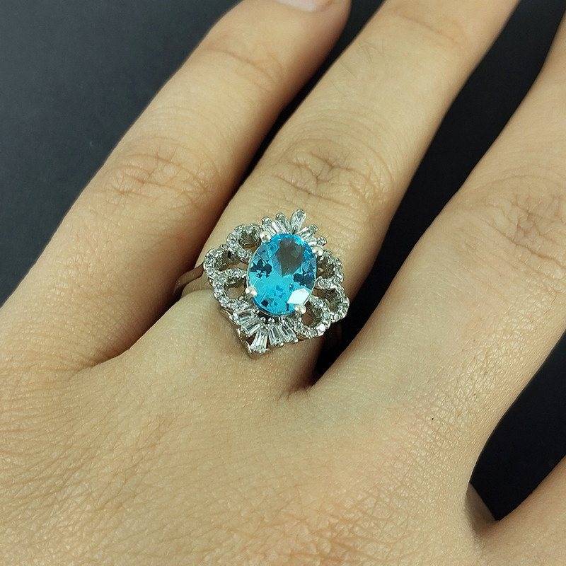 انگشتر نقره زنانه سلین کالا مدل توپاز کد 29