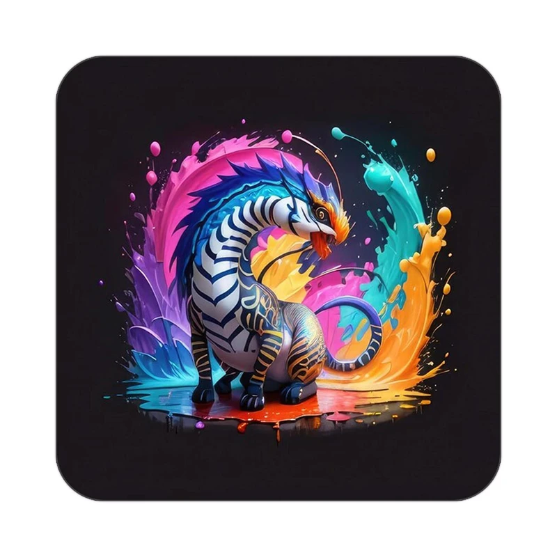 زیر لیوانی کاکتی طرح حیوانات رنگی مدل mp25461